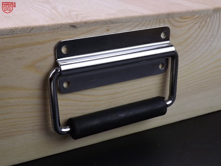 586 caja de madera de mango dividida caja de herramientas de equipos industriales mango de mano mano de hierro cromado mango pesado