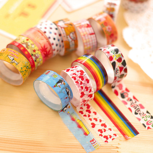 1.5CM*2M Office Stationery Adhesive Colorful DIY Cartoon Tape Children’s Creative Decorative Tape Sticker