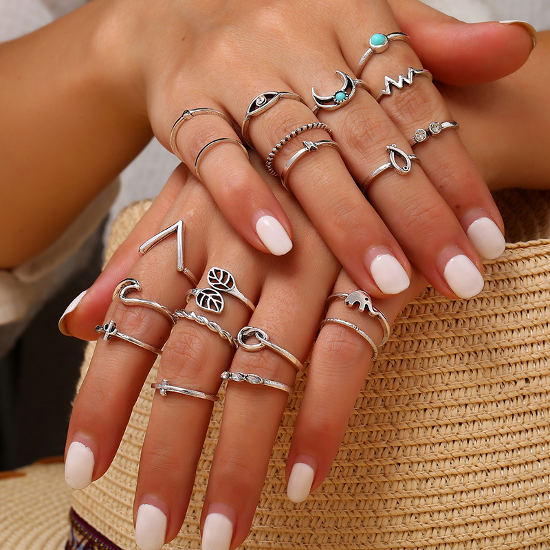 Fashion Simple 20-piece Rings Set display picture 5