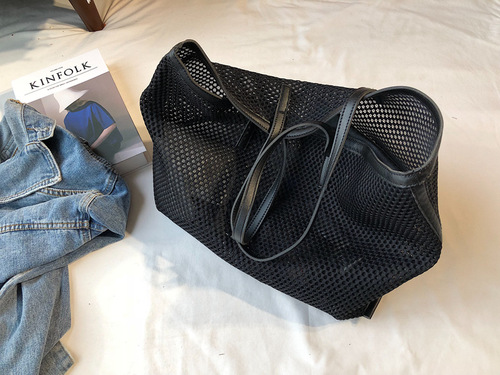 Bags for Women 2020 Summer New Style Fitness Swimming Seaside Travel Hollow Mesh Beach Bag Large Capacity Tote Bag