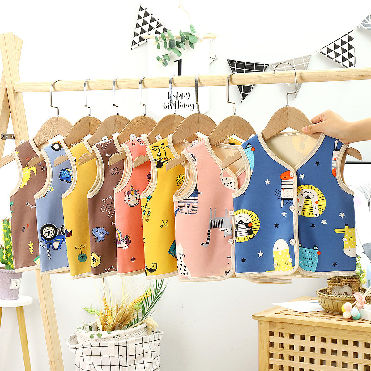 儿童加绒马甲秋冬新款加厚宝宝坎肩婴儿上开衫衣男女保暖童装