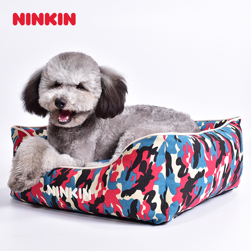 Square Nest Pet Bed Mat: Cat House, Dog House, Teddy, Bichon, French Bulldog — Small, Medium, Large Dog Mats & Beds — Pet Supplies