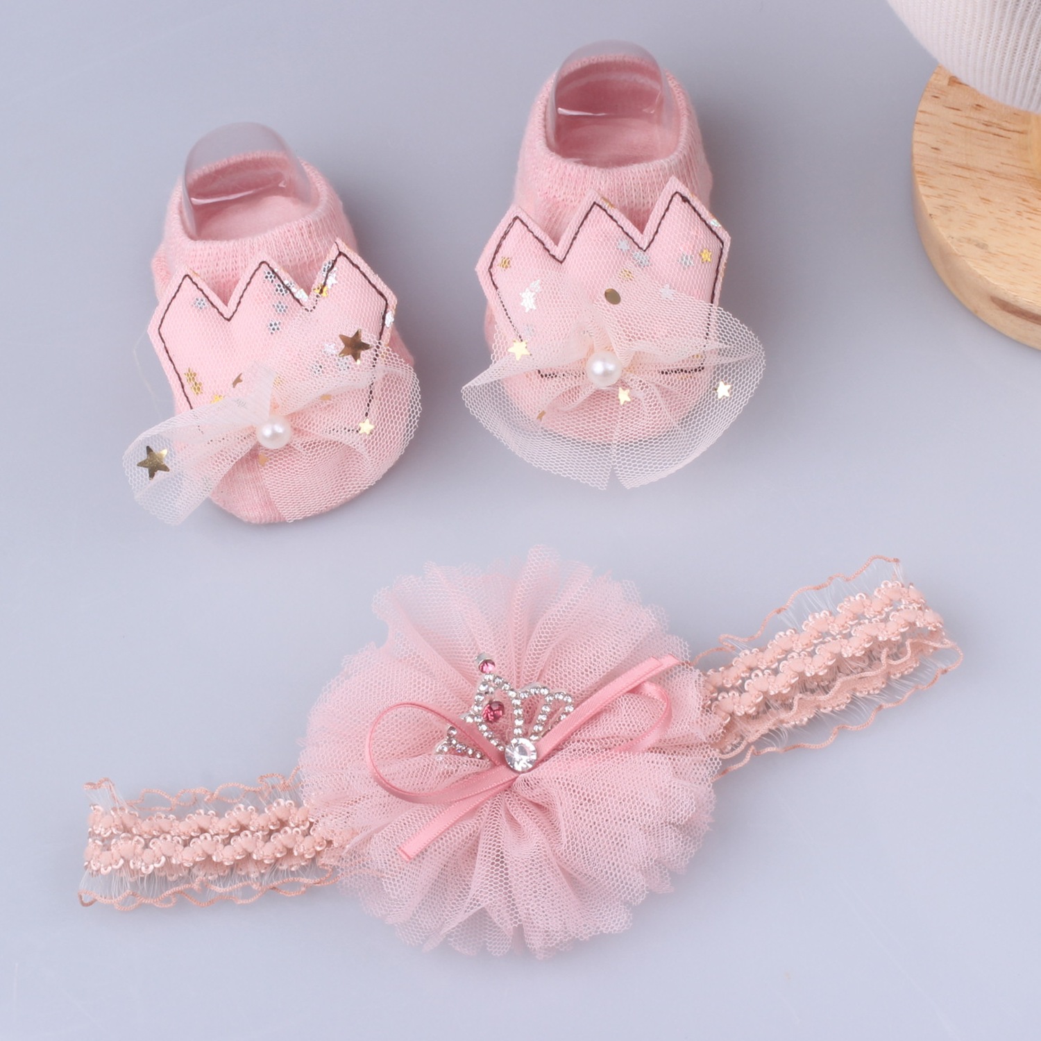 Cross-Border Baby Hair Band Hairpin Socks Set Baby Headband Room Socks Baby Headband Children's Hair Accessories Wholesale