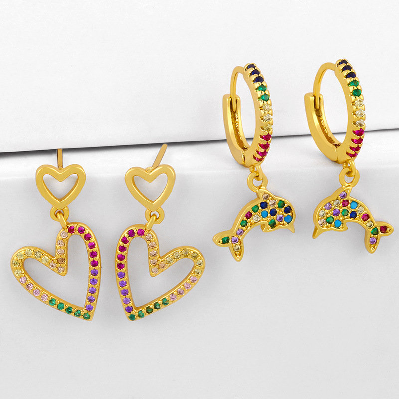 2021 Nouveau À La Mode Boucles D'oreilles De Mode Amour Coeur Boucles D'oreilles Gouttes Pour Les Oreilles Pour Les Femmes Gracieux En Ligne Influenceur Simple Et Petit Boucles D'oreilles Ert26 display picture 2