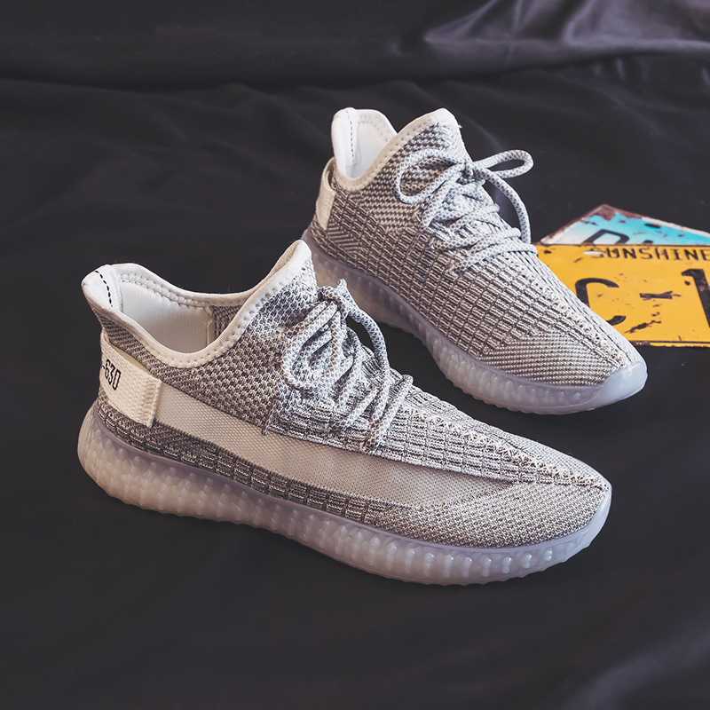 男鞋2020夏季新款飞织网面透气运动鞋韩版果冻底休闲鞋潮流跑步鞋|ru