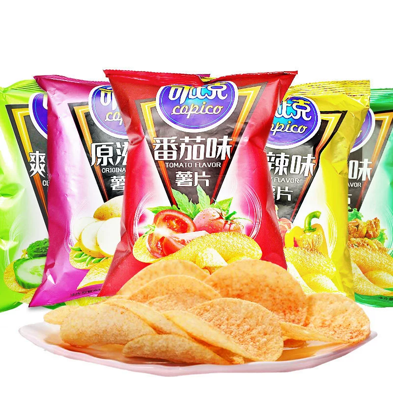 Can Knien картофельные чипсы 55г пакет установлен с оригинальным вкусом помидор много-вкусов повседневная пухлая закуска хрустящая закуска подарочная упаковка