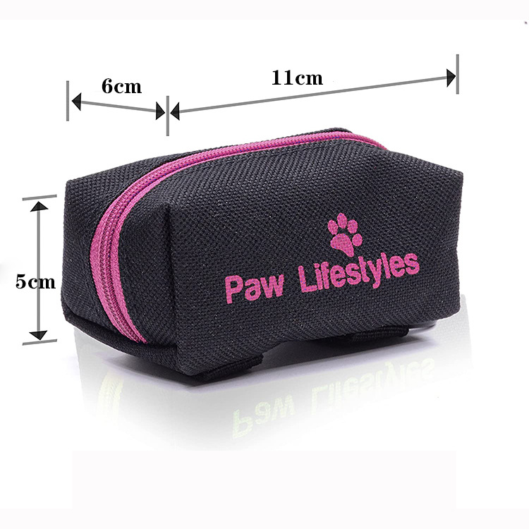 外贸热销环保狗屎包 工厂批发狗狗便便袋 全棉帆布拉链宠物垃圾袋