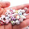 Spot wholesale DIY beading accessories 8*10 acrylic color skull plastic water washing skull