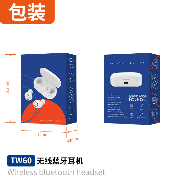 Promo TW60 tws Bluetooth headset 5.0 
