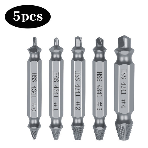 Double-headed screw extractor, high-speed steel broken sliding thread screw removal tool set, cross-border broken wire extractor
