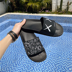 New men's slippers for summer couples going out, trendy home non-slip soft soles, fashionable and personalized outer wear beach sandals and slippers