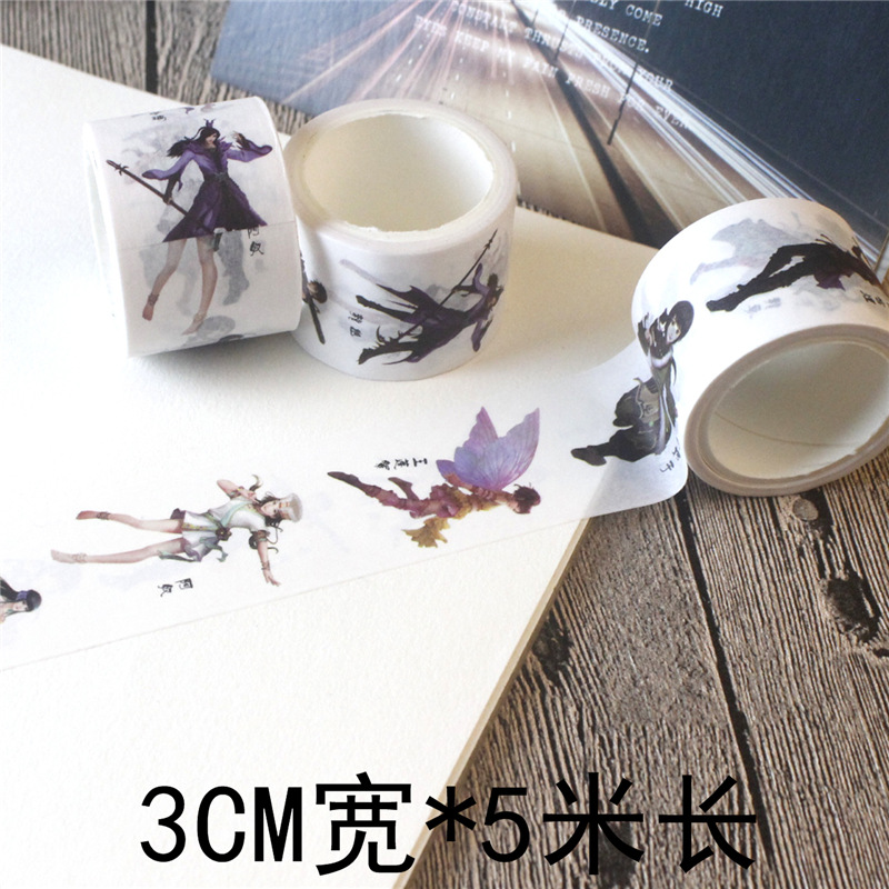 Animal y planta diario cinta lindo diario pegatinas y cinta de papel color material fresco chica corazón di Decoración