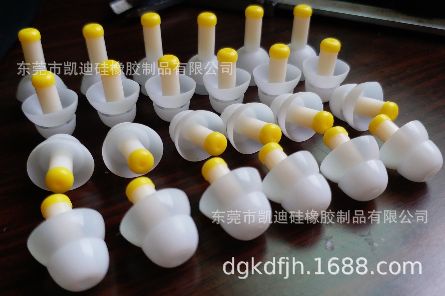 双层耳塞助听器配件 硅胶蘑菇头 耳机套 导管 耳膜耳帽 透明色