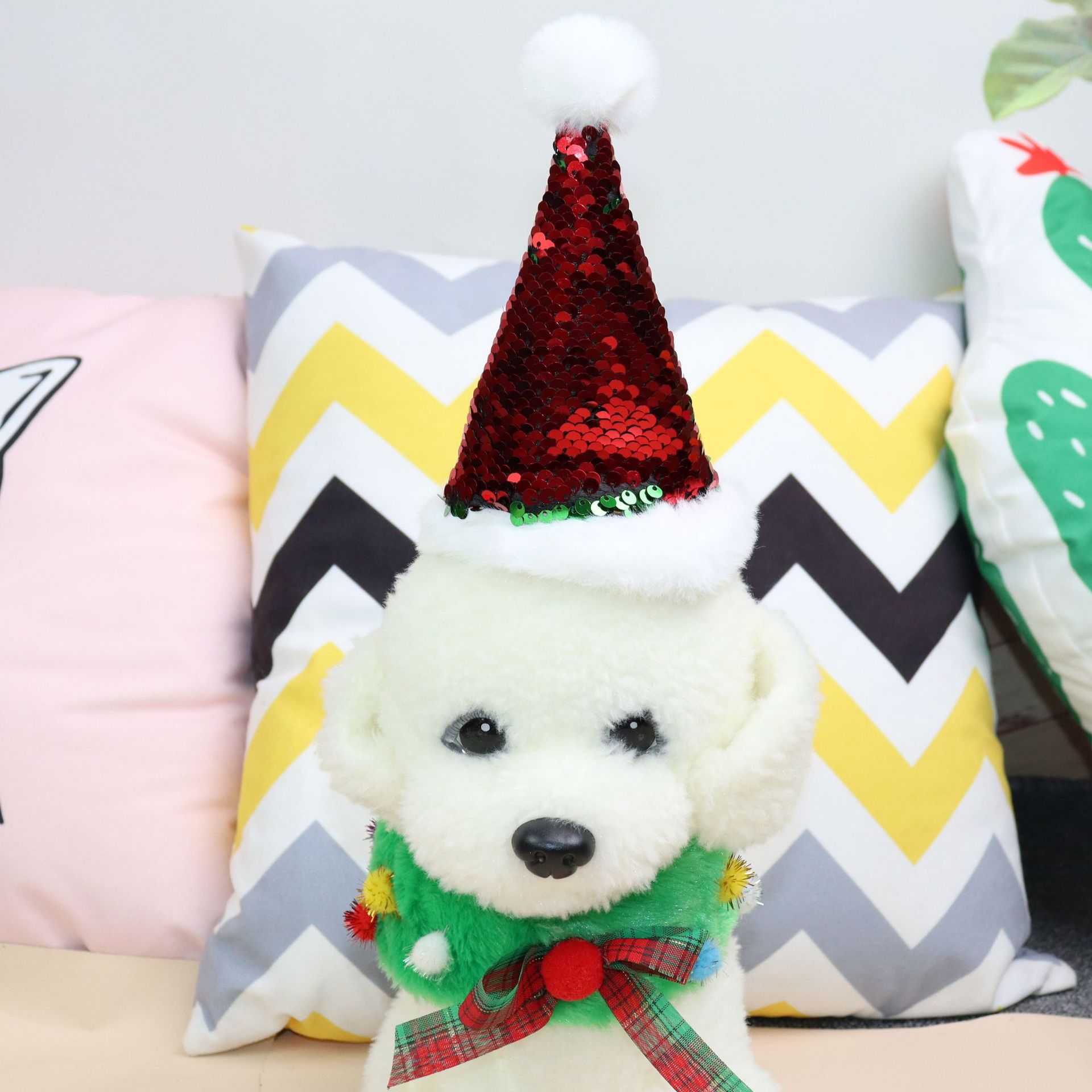 Navidad sombrero nuevo mascota tocado Navidad diadema sombrero pequeño y mediano tamaño gato perro joyería divertido