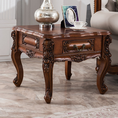 Lan grid Royal Seoul American style All solid wood Side table sofa Corner table Several parties a living room Small apartment Mini tea table Table Simplicity
