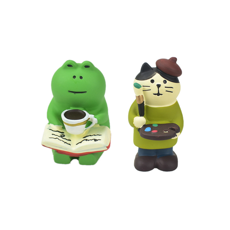 decole 书店系列猫咪文具书架摆件微缩拍摄场景日式zakka杂货装饰