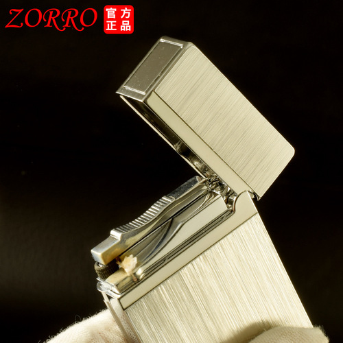 Zorro kerosene lighter gold brushed sound machine alloy body personalized creative fashion office gift