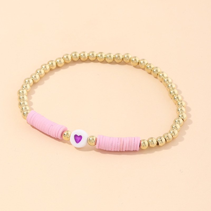 Bohemian Bracelet Nihaojewelry Wholesale Colored Soft Ceramic Bracelet Wild Love Bead Bracelet Friendship Rope display picture 5