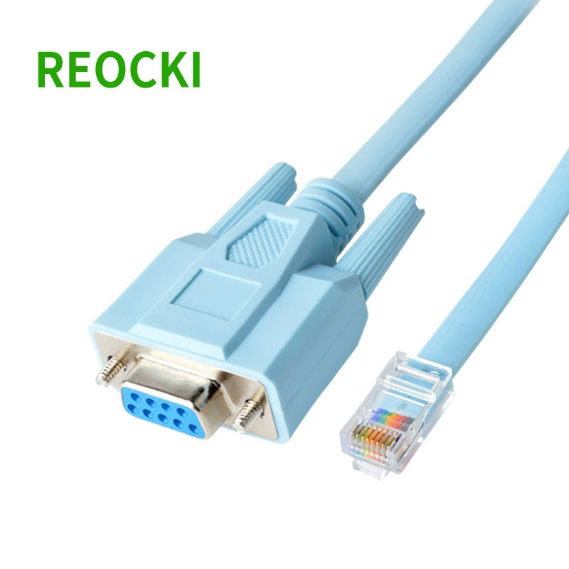 RJ45 к RS232 COM последовательный порт 9-разрядный разъем кристаллический разъем DB9 к сетевому порту консоли кабель передачи данных Cisco