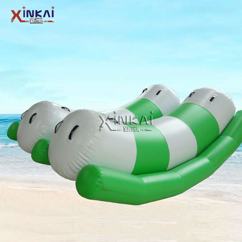 厂家直销 充气PVC水上玩具 充气双管跷跷板 成人儿童互动跷跷板
