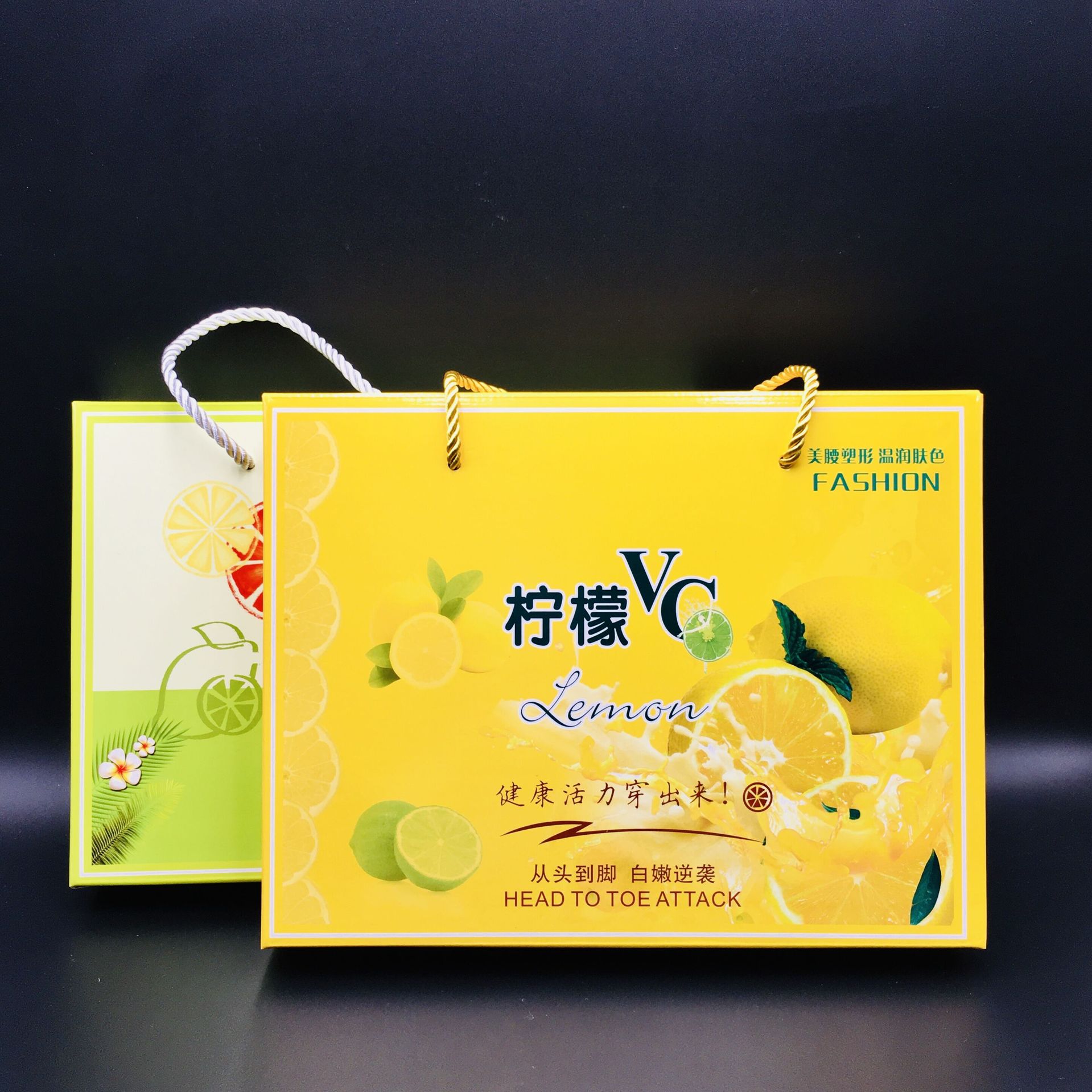 义乌现货手提秋冬女VC柠檬润肤裤小猫裤螺纹打底裤一体裤包装盒