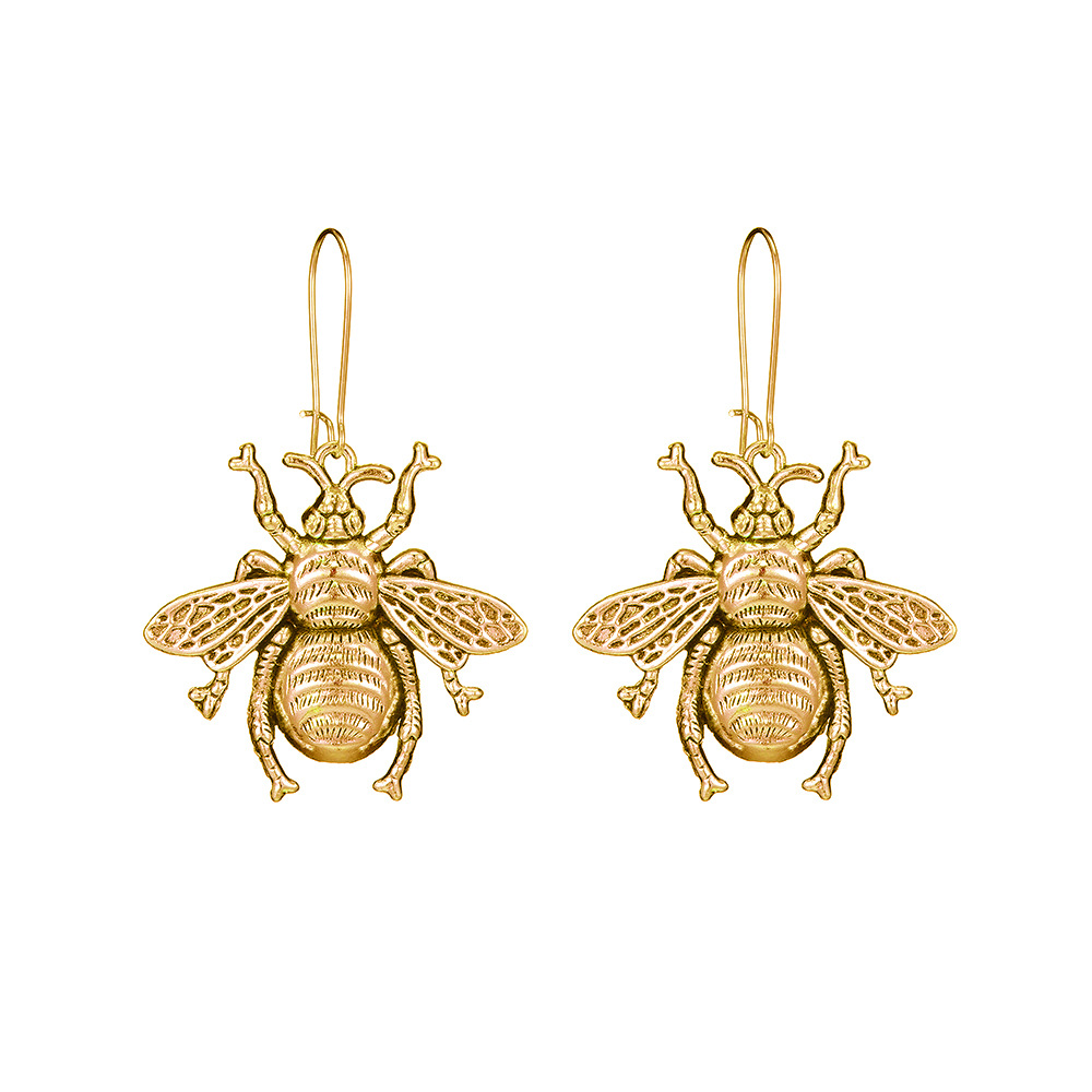 Nueva Joyería De Oreja Aleación Retro Insectos Abeja Pendientes Al Por Mayor Nihaojewelry display picture 6