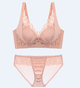 新品无钢圈小胸聚拢性感美背胸罩内衣女女士收副乳调整型文胸套装