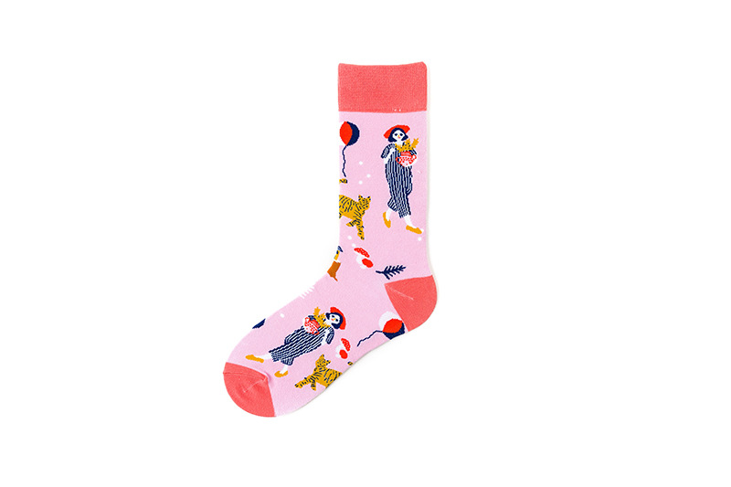 Unisex Basic Streetwear Cartoon Cotton Jacquard Crew Socks A Pair display picture 13