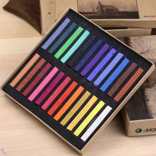 Marley Color Powder Brush 12/24/36/48 Color Chalk Color Powder Stick Square Powder Brush Pastel Pen Color Powder 2024