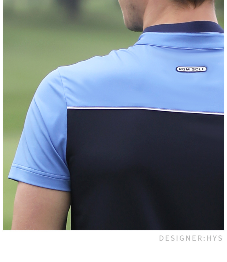 Áo thun golf nam ngắn tay thoáng khí nhanh khô — YF255-Đỏ Trắng, YF247-Áo màu xanh navy xám, YF263 ngắn tay trắng xám, YF255-Trắng Đen chi tiết 11