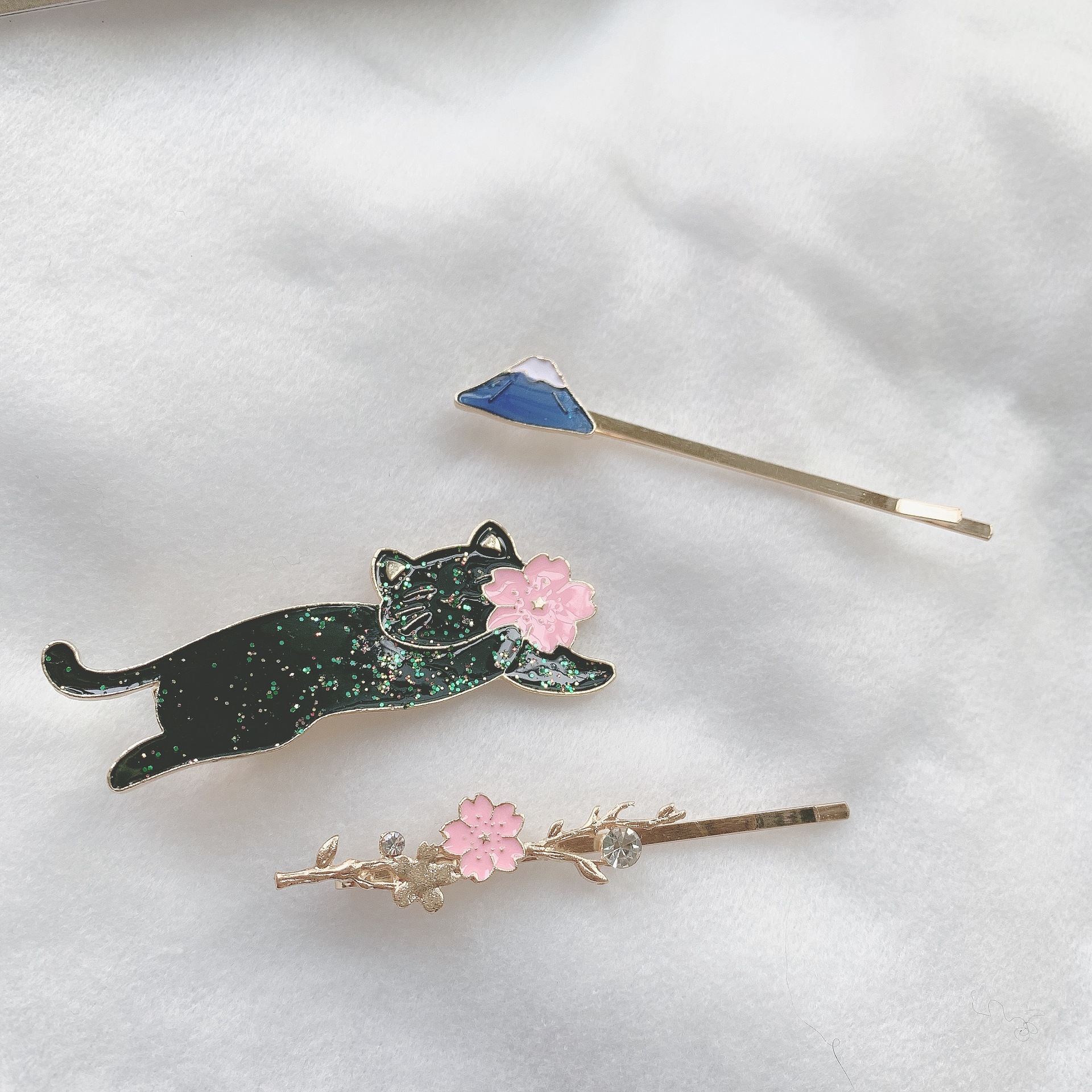 Cute Cat Metal Plating Hair Clip 3 Pieces display picture 5