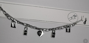 韩版夏季新款镀18k玫瑰金镂空锁头手链网红同款饰品厂家批发