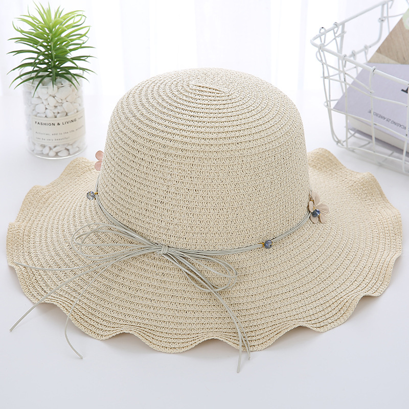 Women's Basic Lattice Bow Knot Bowknot Flat Eaves Straw Hat display picture 35