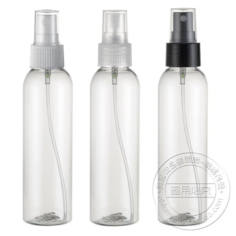 150ml botella de spray transparente botella de PET sub-embalaje botella vacía Presione botella de plástico flor agua pura botella de regadera de rocío