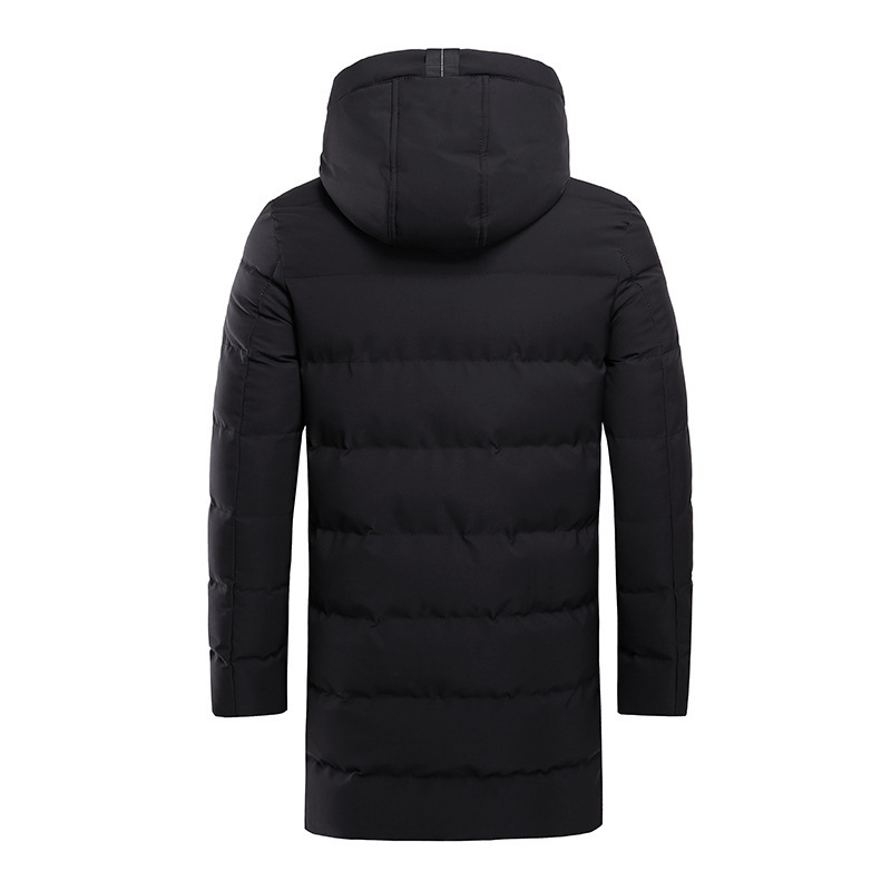 Herrenbekleidung Herbst und Winter neue Herren schlichte Übergröße Übergröße Kapuzenmantel mittellang Baumwollmantel lässiger Baumwollmantel für Männer_voghion.com