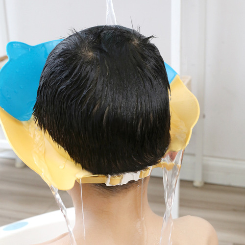 Baby Head hat for washing, adjustable infant shampoo hat, multi-purpose children's hair washing hat, silicone pig shape