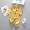 Children's cartoon demi-season pijama, set, clothing, top, overall, trousers, long sleeve, with little bears
