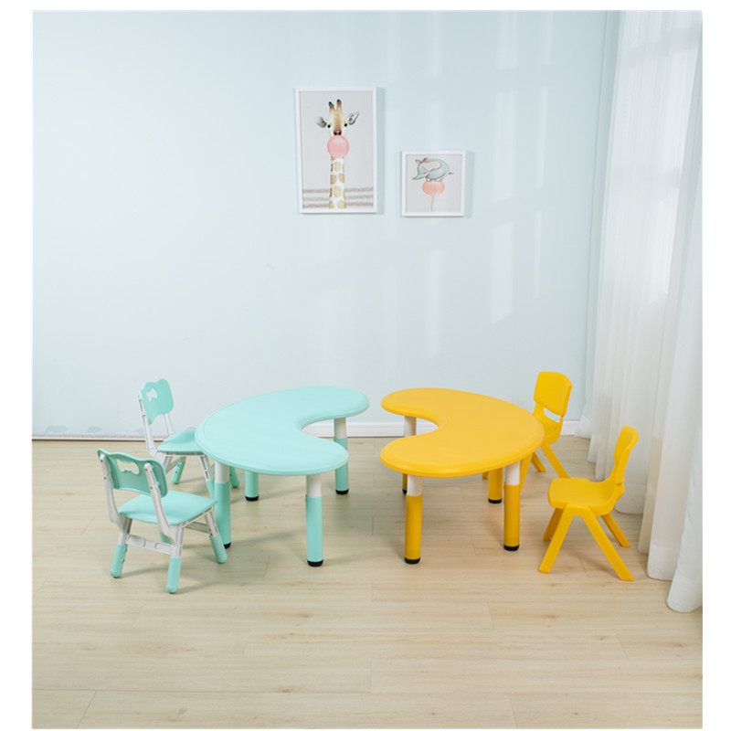 thickening kindergarten Lifting Moon table children Table luxury Plastic Game table Learning table Lifting Moon table
