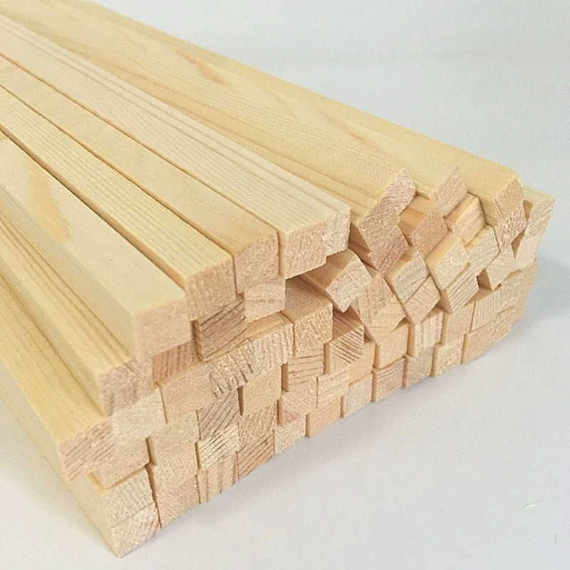DIY материал сборочная модель материал маленький деревянный квадрат деревянная полоса палка деревянный квадрат белая береза, один