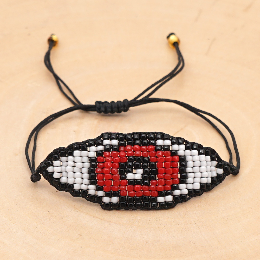 Halloween Devil Eyes Ethnic Style Mgb Rice Beads Hand-woven Bracelet display picture 5