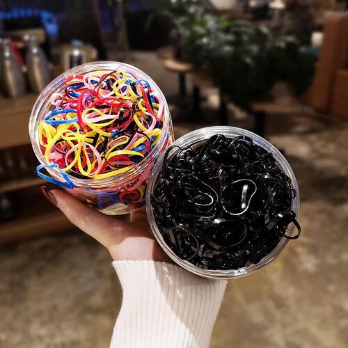 Hair elastic hair band female black hair band children girls baby disposable hair rope does not hurt hair accessories wholesale