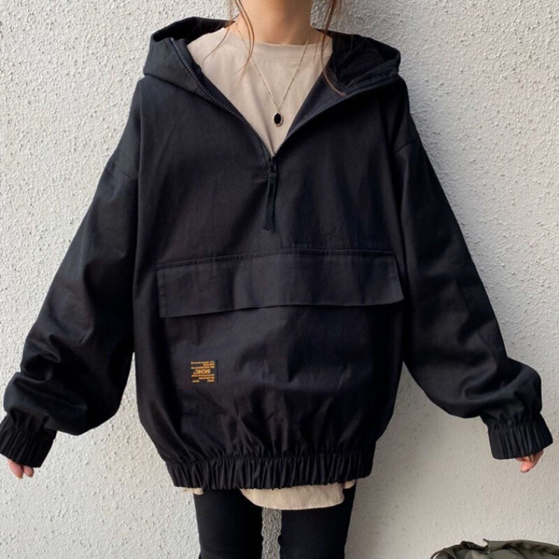 Amazon Women's Jacket 2020 Autumn and Winter New Japanese and Korean Women's Loose Hooded Jacket Fashionable Jacket Spot Amazon Women's Jacket 2020 Autumn and Winter New Japanese and Korean Women's Loose Hooded Jacket Fashionable Jacket Spot