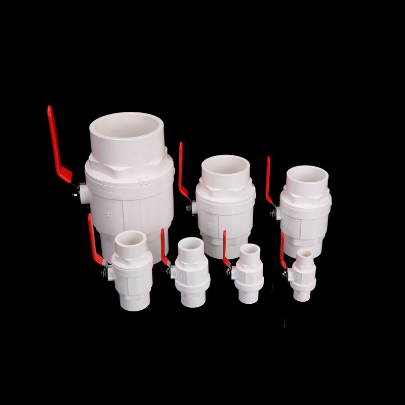 PVC钢柄球阀 UPVC钢手柄球阀开关阀门闸阀节门快开易拧胶粘给水管