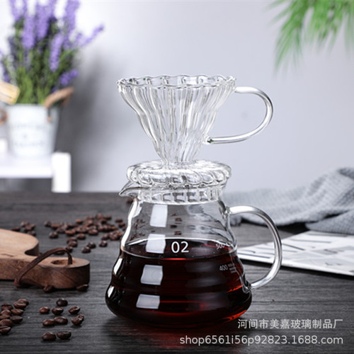 Hand-brewed coffee pot, sharing pot, filter cup set, drip filter cup, cloud pot, funnel, coffee utensil combination