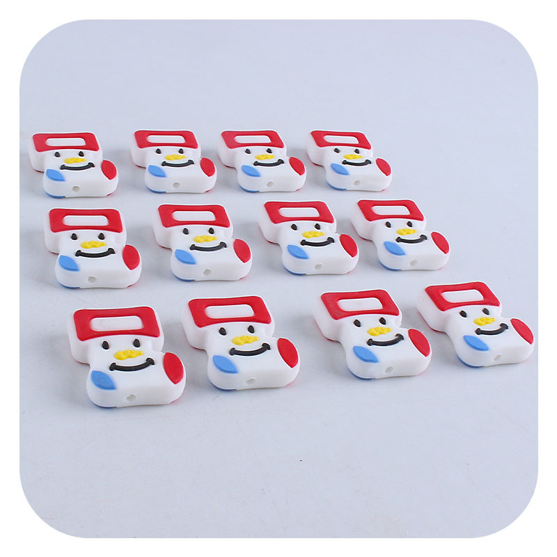 Amazon popular creativo DIY bebé suministros de Navidad calcetines de silicona joyería bebé chupete cadena mordedor Accesorios