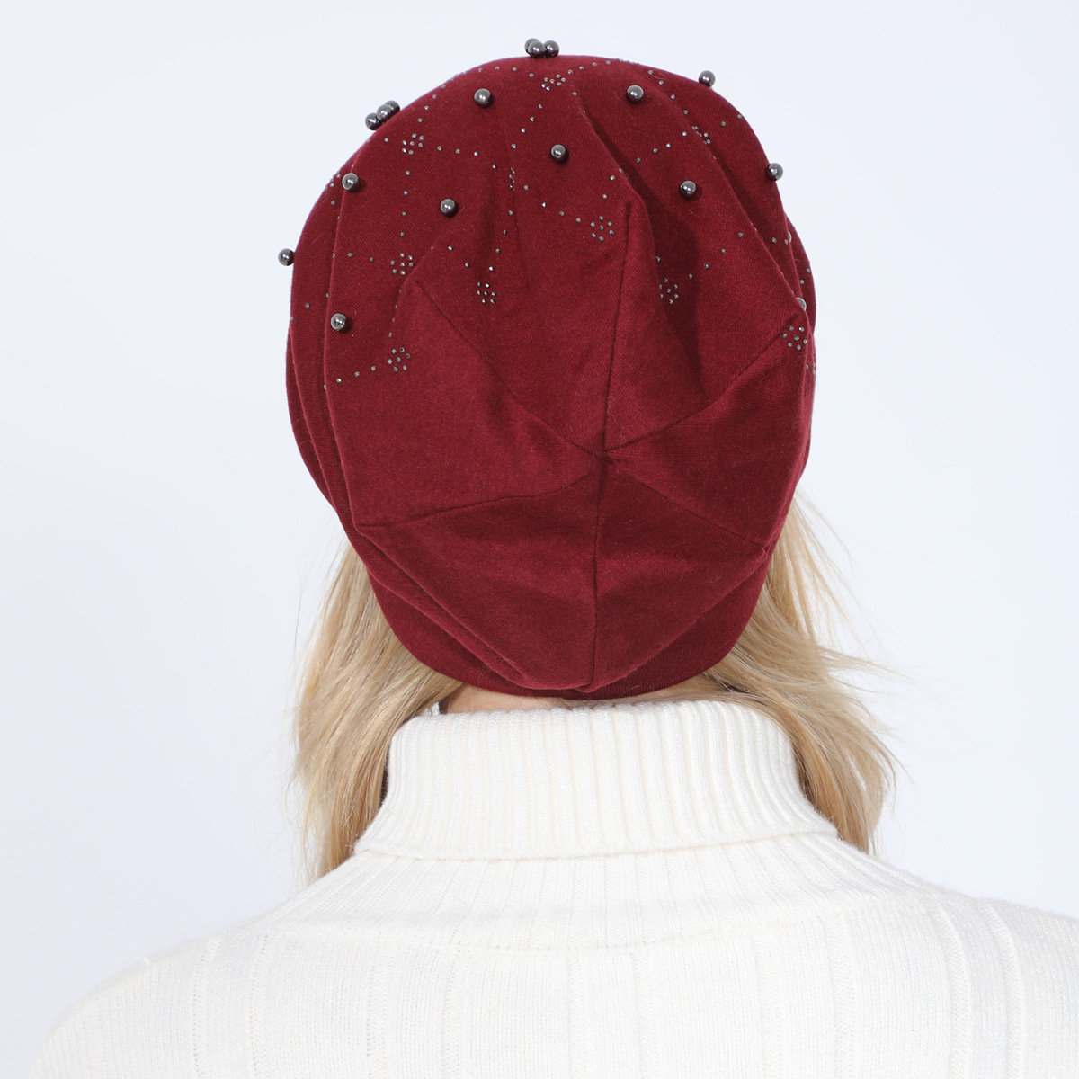 Pull à perles en coton Double couche pour femmes, ensemble de diamants chauds, à la mode, polyvalent, clair de lune chaud, nouvelle collection automne et hiver_voghion.com