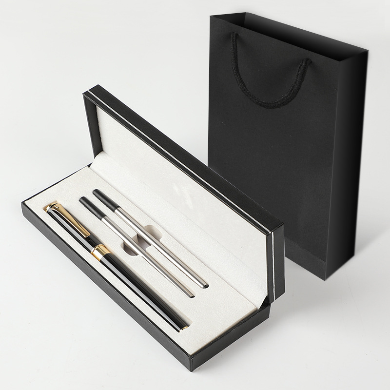 Entrega rápida Una variedad de bolígrafos de firma de metal multicolores caja de regalo publicidad de negocios bolígrafo de regalo logotipo personalizable
