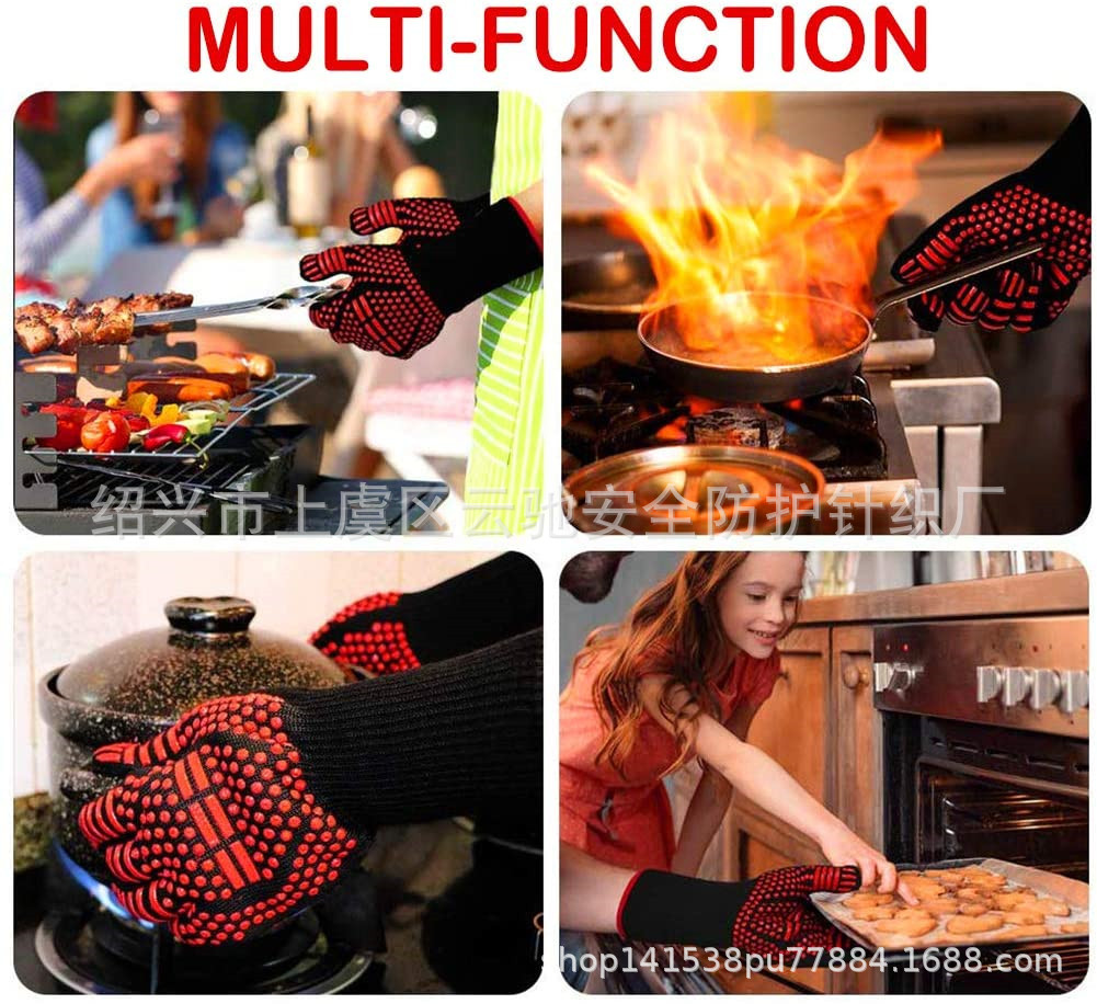 微波炉手套 硅胶烤箱BBQ 隔热烧烤手套