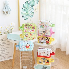 3D Handheld Cosmetic Storage Bag with Totoro and Shin-chan Leather Waterproof Student Pencil Stationery Storage Bag
