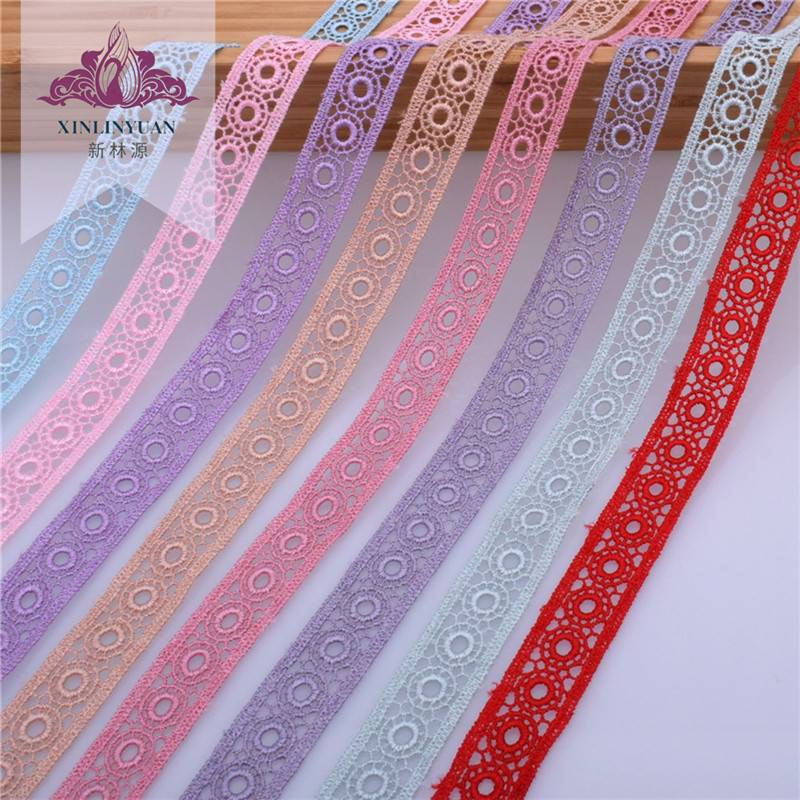专业生产各种双边镂空水溶刺绣花边条码 2cm链条花边DIY辅料